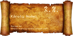 Károly Noémi névjegykártya